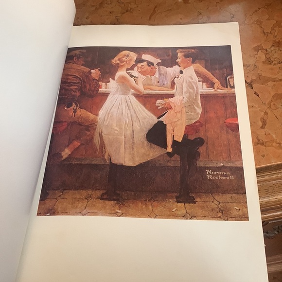 2 Vintage 1980’s Norman Rockwell Coffee Mugs Cups & Poster Book - Picture 10 of 11